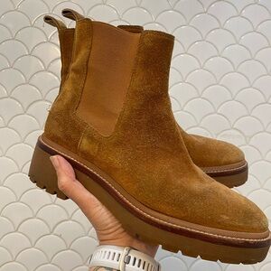 Tory Burch Tan Suede Ankle Boots